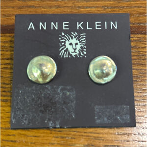 Women's Anne Klein Gold Tone Button Stud Earrings One Size